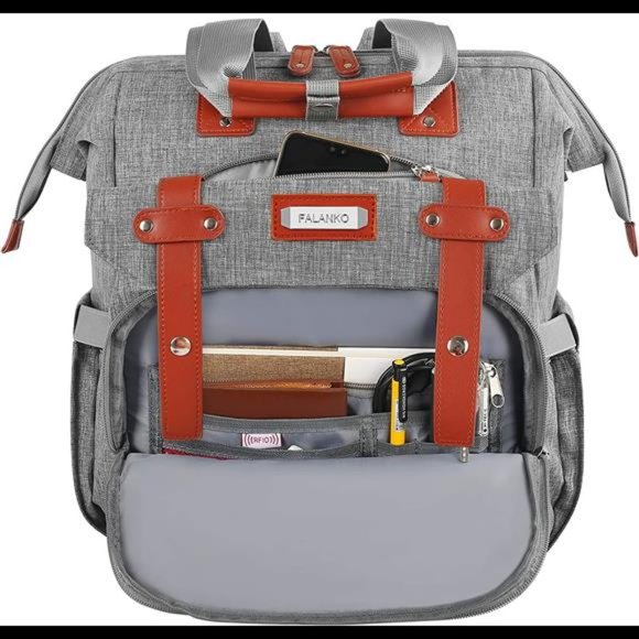 Laptop Backpack for Women, 15.6 Inch Computer Backpack Doctor Teacher - Picture 4 of 6